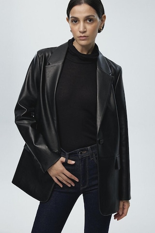 Mavi Kadın Pu Blazer Ceket Siyah 1110494-900 Siyah