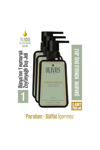 %100 Doğal Şakayık Kokulu Zeytinyağlı Banyo Ve Duş Jeli Kuru Cilt Nemlendirici Ve Besleyici 3 X 750 Ml Şakayık