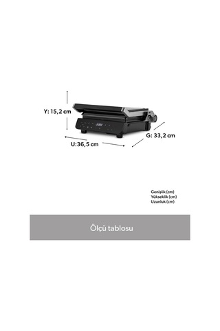 Homend Grilliant 1343H Cam Yüzeyli, 5 Hazır Programlı, Led Ekranlı Konuşan Tost Makinesi