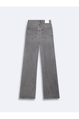 LTB Danıca L Yüksek Bel Geniş Paça Gri Jean Pantolon