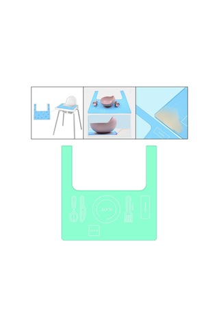Homyl Mama Sandalyesi Placemat Bpa Free Silikon Baby Type3-yeşil Type3 Yeşil