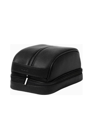 Ryoko Liwa Dopp Kit Deri Seyahat Ve Bakım Çantası El Çantası Black 2 Çok Renkli