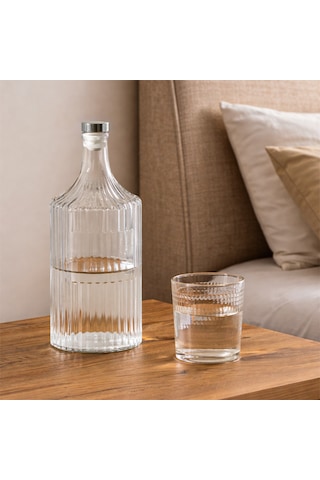 Porsima Viking 18113 2li 1000 Ml Cam Şişe Yağlık Sirkelik Çift Kapaklı Gümüş Gümüş