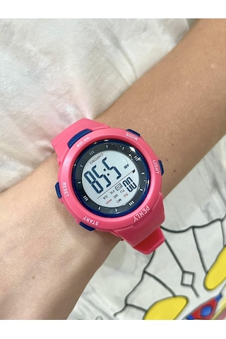 Penly Su Geçirmez Dijital Çocuk Kol Saati 8217 Model Pembe +4 Renk Kronometre-alarmlı 5atm