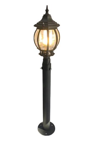 237 Cm Sekizgen Direkli Bahçe Armatürü - Bahçe Lambası -siyah