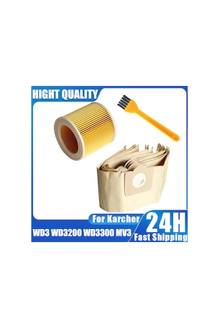 Toz Torbası Karcher Wd3 Wd3200 Wd3300 Mv3,2pcs İçin Uygundur
