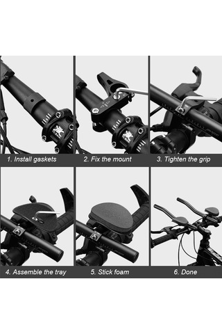 Dofolink Alüminyum Aloy Bisiklet Dinlenme Kolu, Dağ Bisikleti Yardımcı Kolu, Tt Kolu, Uzun Yol Sürüşü İçin Konforlu Tutamak