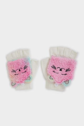 Defacto Kız Çocuk Nakışlı Triko Eldiven A5716a825wnwt2 Beyaz