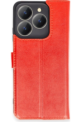 Uryport Realme C63 Kılıf Trend S Plus Kapaklı Kılıf - Kırmızı