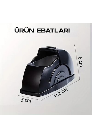 3b Trend Araç İçi Küllük Metal Hazneli Kayar Kapaklı Araba Küllüğü Koku Kesen Otomobil Küllüğü Siyah