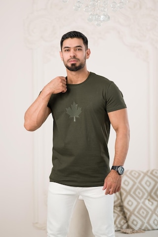 Paul Martin Bisiklet Yaka Önü Baskılı Pamuklu Basic Regular Fit T-shirt 001