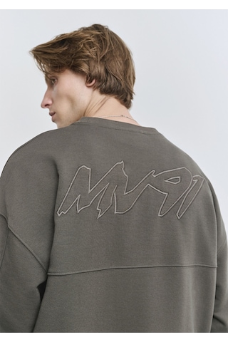 Mavi - Mv91 Sırt Baskılı Yeşil Sweatshirt 0s10405-71542 Yeşil