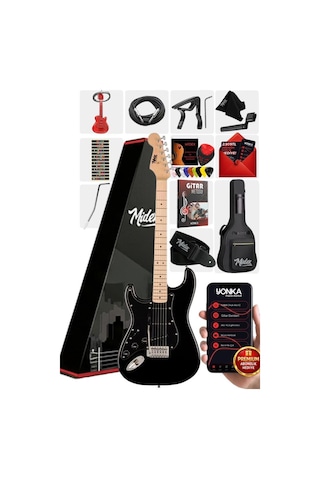 Midex Rph-31bk Solak Elektro Gitar Seti Maple Klavye Strat Kasa Sss Manyetik