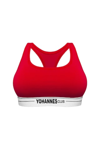Yohannes Club, Kadın Pamuklu İç Çamaşırı Takımı, Renk Seçenekli, Büstiyer-kemerli Tanga Külot Kırmızı