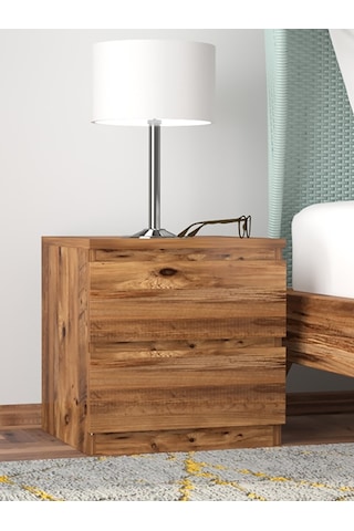 MBES MOBİLYA UMUT ATLANTİK CAM 45 CM KOMODİN 2 ÇEKMECELİ