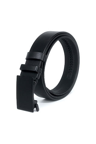 Livize Manda Derisi Otomatik Tokalı Deliksiz Erkek Kemeri Siyah