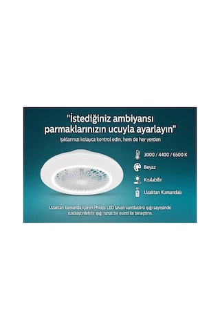 Amigo 42+20w Fanlı Vantilatör Tavan Lambası Beyaz - 880850127
