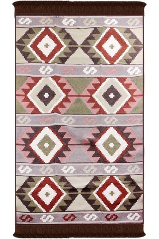 Bigghome Çift Taraflı Kilim, Makinede Yıkanabilir, Modern Desenli, 120 180 Cm, Sa1583b