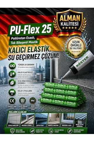 Köster Pu Flex 25 Beyaz 600 Ml Poliüretan Sosis Mastik