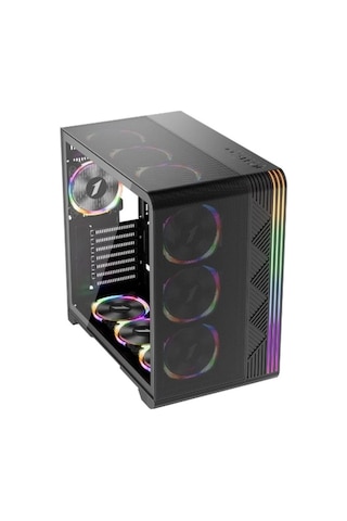 1st Player Vt7 Siyah 850w 80+ Sılver Atx 3.1 Argb 4x12cm Fan Temperli Cam Usb 3.0 Atx Kasa