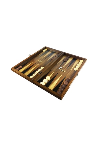 Helena Wood Art Eko Klasik El Yapımı Damalı Ahşap Tavla Seti