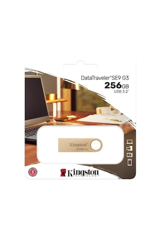Kingston Dtse9g3-256gb 256gb 220mb-s Metal Usb 3.2 Gen 1 Datatraveler Se9 G3 Flash Bellek