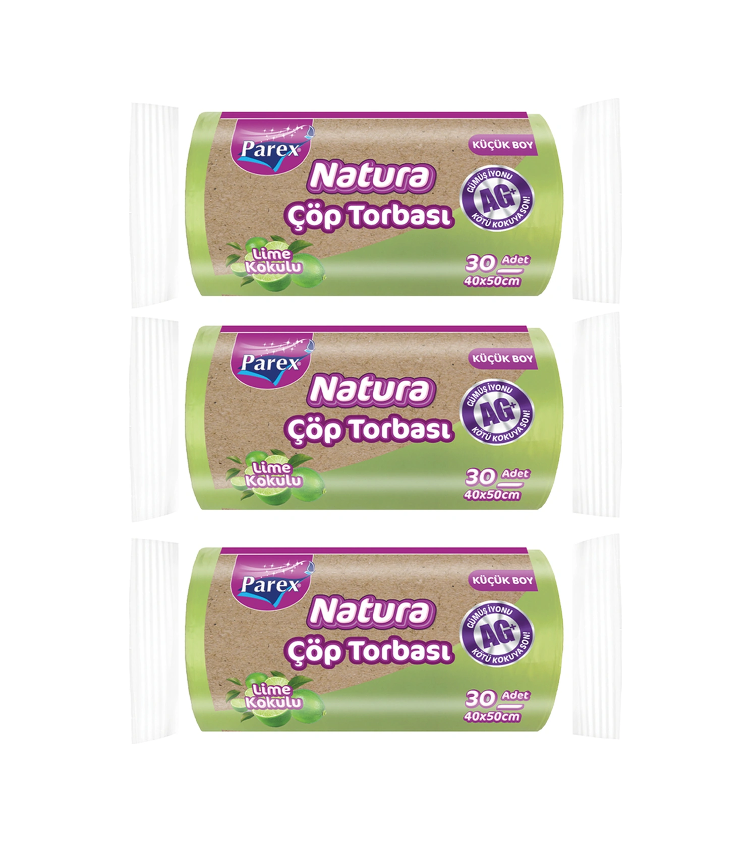 Natura Çöp Torbası Küçük Boy 30'lu 40 X 50 Cm Üçlü Paket