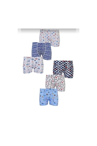 Tutku 0254 Erkek Çocuk Desenli Boxer Şort 12 Adet 001