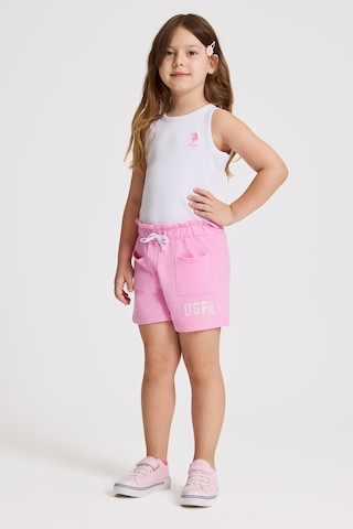 U.s. Polo Assn. Kız Çocuk Pembe Şort Örme 50325692-vr041