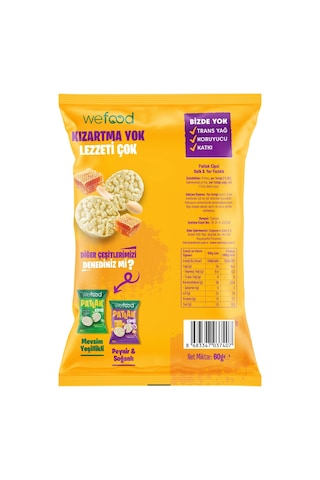 Wefood Ballı & Yer Fıstıklı Patlak Cipsi 60 G 8'li 8683347037704