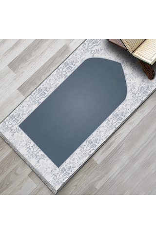 Evaşk Namazlık Dokuma Halı Kaymaz Muslumana Seccade80 x 130 Lacivert EVASK805E80