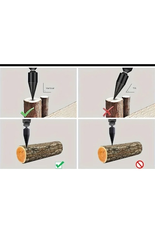 Senbang 32 Mm Sds Girişli Odun Yarma Ucu Matkap Uyumlu Çelik Odun Ayırıcı Aparat Ahşap Kütük Yarma
