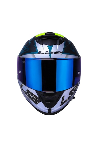 Ls2 Storm 2 Sprinter Siyah Gri Gökkuşağı Vizör Siyah - Gri - Cobalt