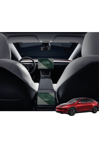Tesla Model Y Juniper (2025) Uyumlu 15.4" Multimedya ve 8" Arka Ekran Çift Set 9h Nano Ekran Koruyucu
