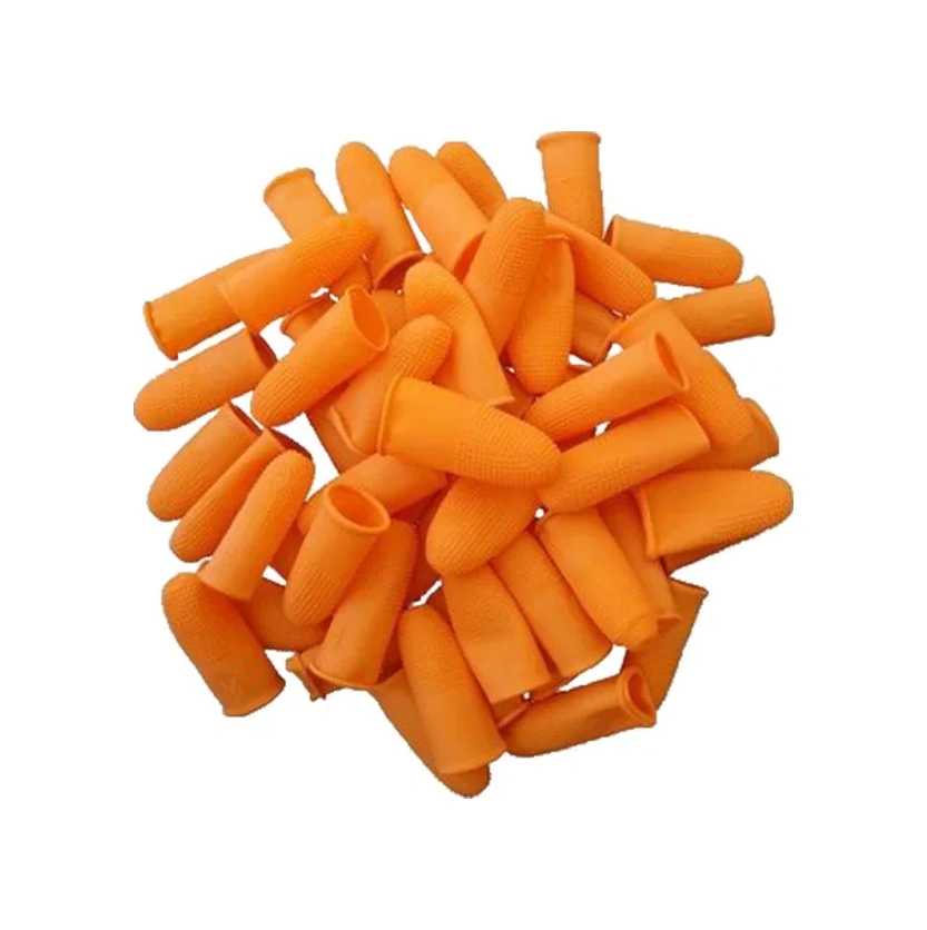 Lateks Parmaklık Eldiven Turuncu Ekstra Kalite 48 Adet