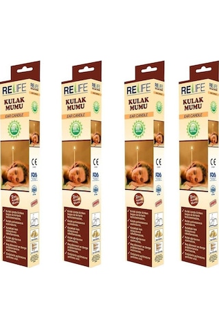 Relife Kulak Temizleme Mumu Çubuğu 4 Kutu 8 Çubuk