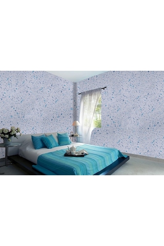 Vakar Premium Canli Siva Moonlight 08 2kg Paket BEYAZ ZEMiN TURKUAZ MAVi DESEN