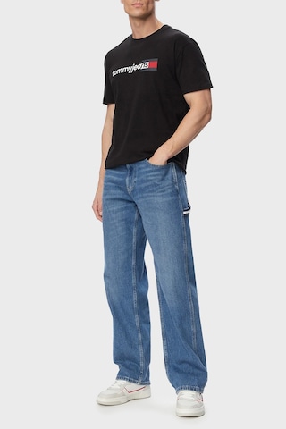 Tommy Jeans T Shirt Erkek T Shirt Dm0dm23406 Bds Siyah