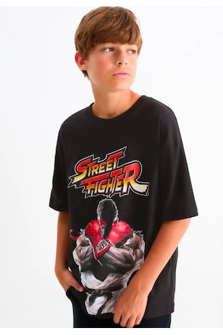 Sea Bubbles Street Fighter Erkek Çocuk Tişört Lacivert
