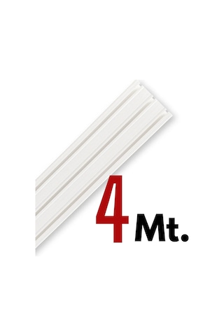 Tümray 3 Raylı Korniş Perde Rayı Kaliteli Sağlam Ambalaj 4 Metre