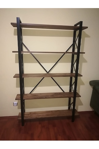 Güvendekoratif Metal Kitaplık Dosya Rafı Ofis Ev Yaşam Doğal Kitap Rafı