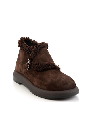 Kahve Hakiki Deri Kadın Bot & Bootie K02631058702 Kahve