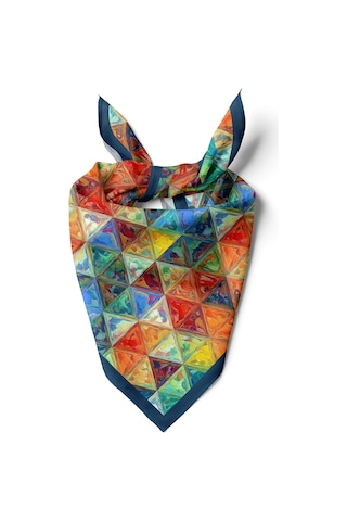 Sırlı Prizma Desen Bandana/fular Çok Renkli