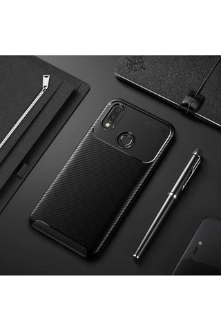 Huawei Honor Play Kılıf Zore Negro Silikon Kapak Siyah