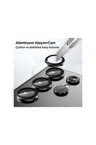 Kahveci.store Samsung Uyumlu Galaxy Z Flip 5 Valdez Metal Kamera Lens - Krem 22