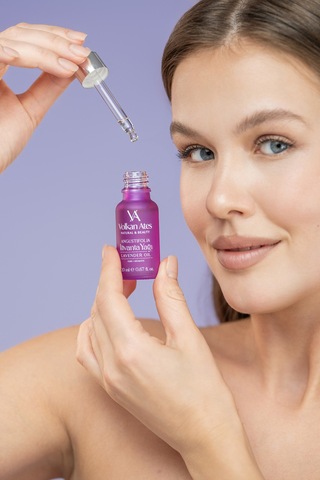 Volkan Ates Natural & Beauty Lavandula Angustifolia Saf Lavanta Yağı Cam Damlalıklı 20 Ml