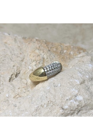 Vıp Yarım Taşlı Gold Earcuff Gold