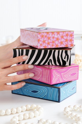 4'lü Set Premium Dekoratif Organizer Kutu Takı, Makyaj, Dikiş Ve Aksesuar Saklama Kutusu 160x102x50 Mm