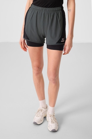 Tommy Life Haki Polyester Gizli Cep Fermuarlı Standart Kalıp Kadın İçi Taytlı Şort - 91015 Haki