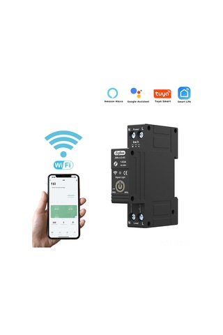 Springsun Zigbee Akıllı Korumalı Anahtar - Uzakdan Kontrol, Ses Komutları Ve Telefon Uygulaması İle Bağlanabilir Siyah Devre Kesici Siyah